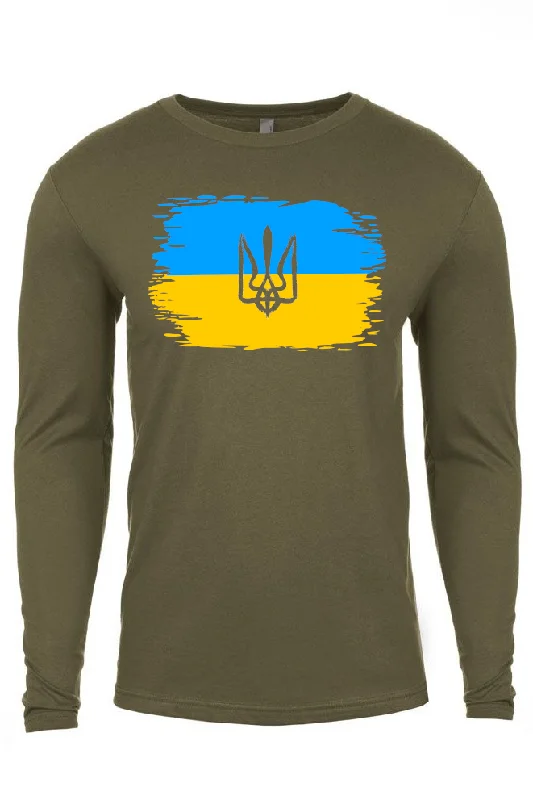 Adult long sleeve shirt "Ukrainian flag"