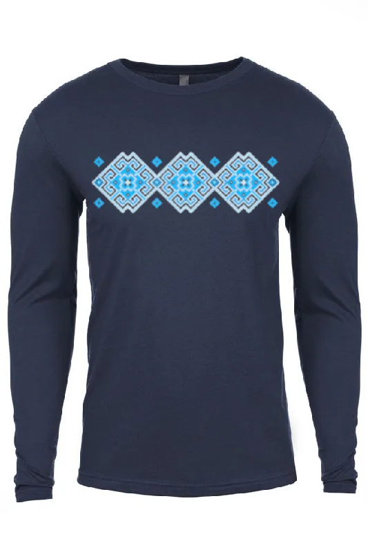 Adult long sleeve shirt "Vortex" blue