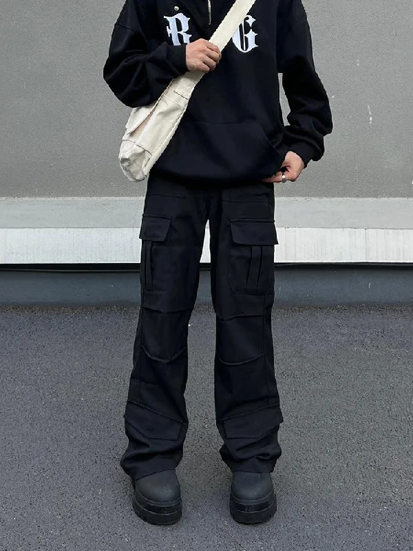 Black Multi-Pocket Cargo pants