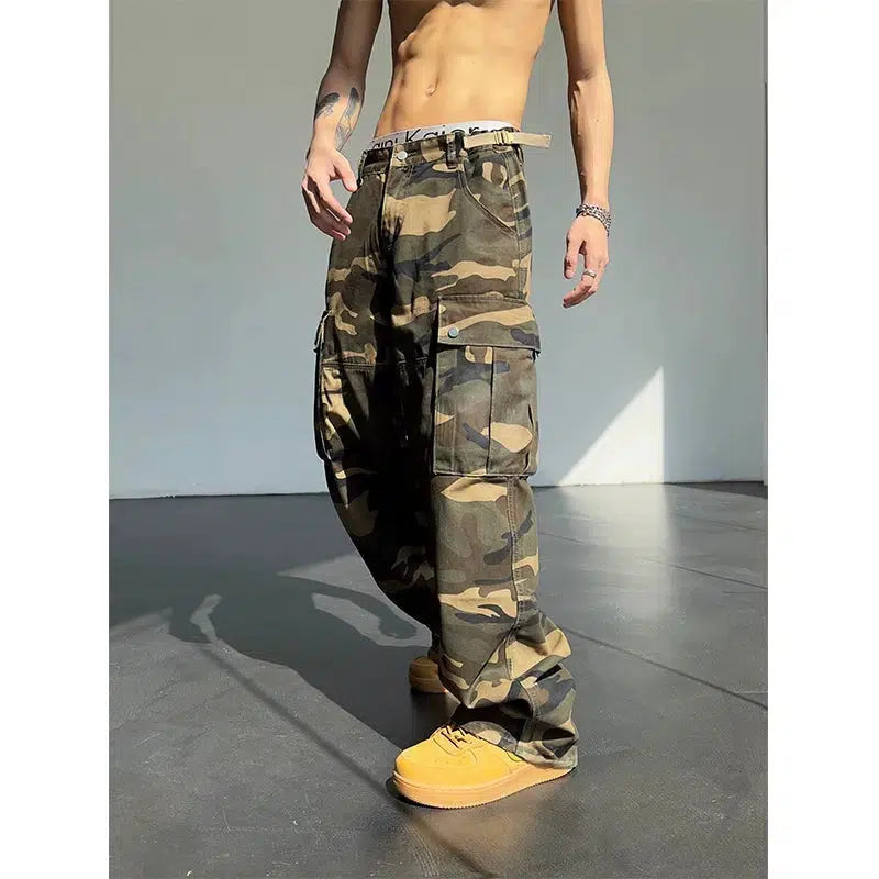 Camo Cargo Casual Pants