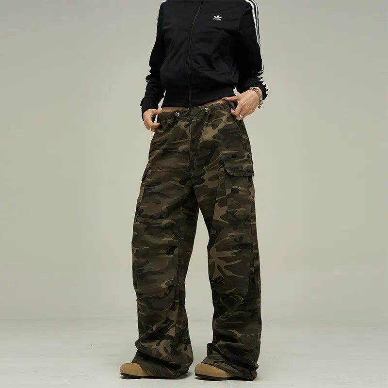 Camouflage Cargo Parachute Pants