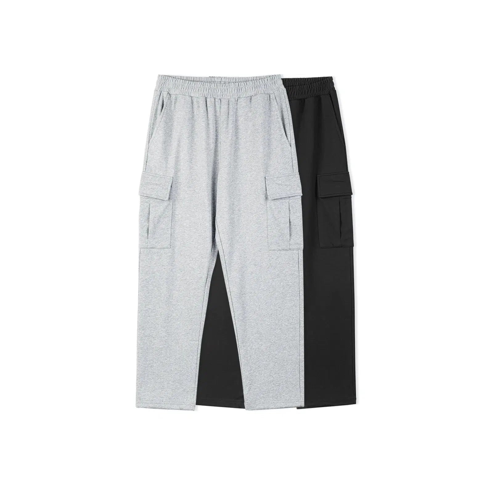 Elastic-Waist Multi-pocket Cargo Pants