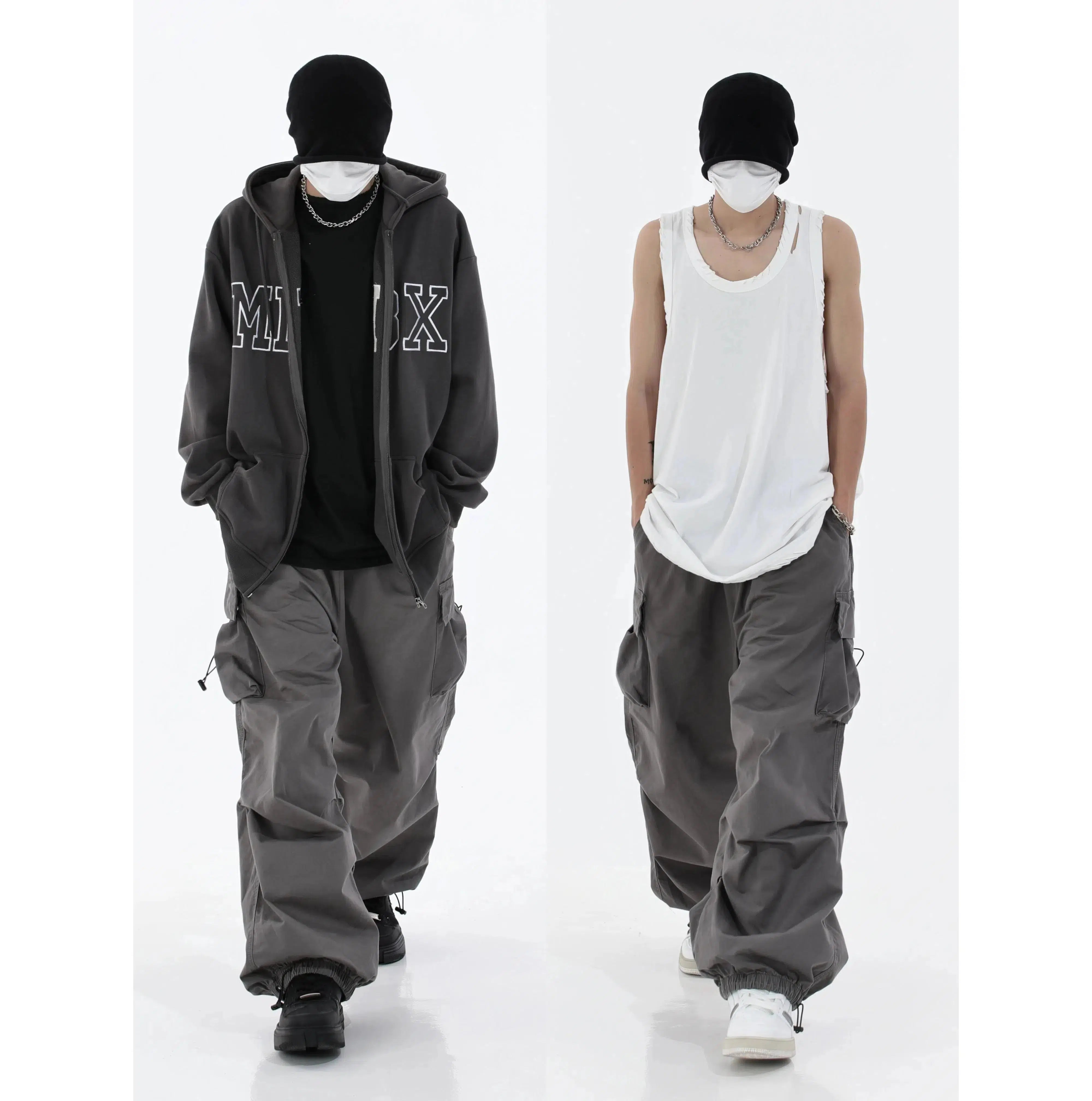 Hip-hop Drawstring Cargo Pants