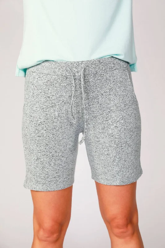 Melange Shorts In Mist