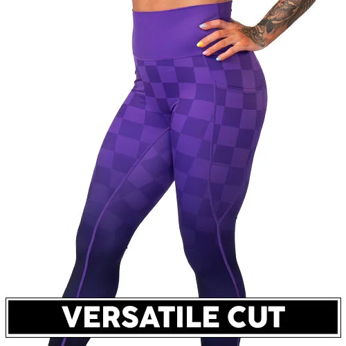 Purple Ombre Checkers Leggings