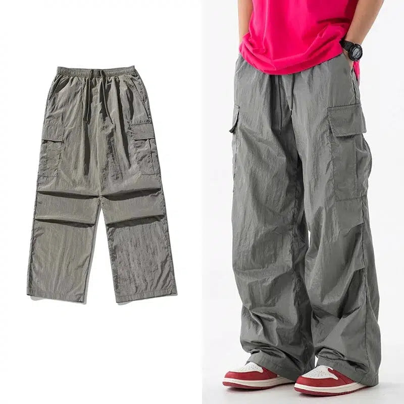 Quick-drying Wide-leg Cargo Pants