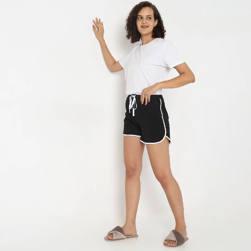 Regular Fit Solid Lounge Shorts