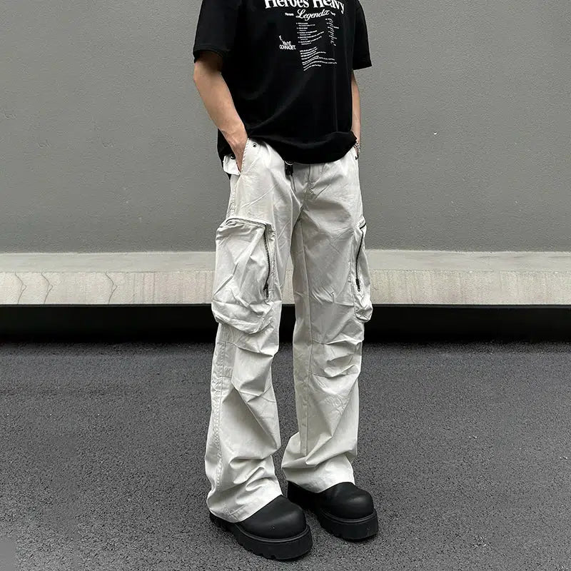 Relaxed Fit Multi-Pocket Cargo Pants