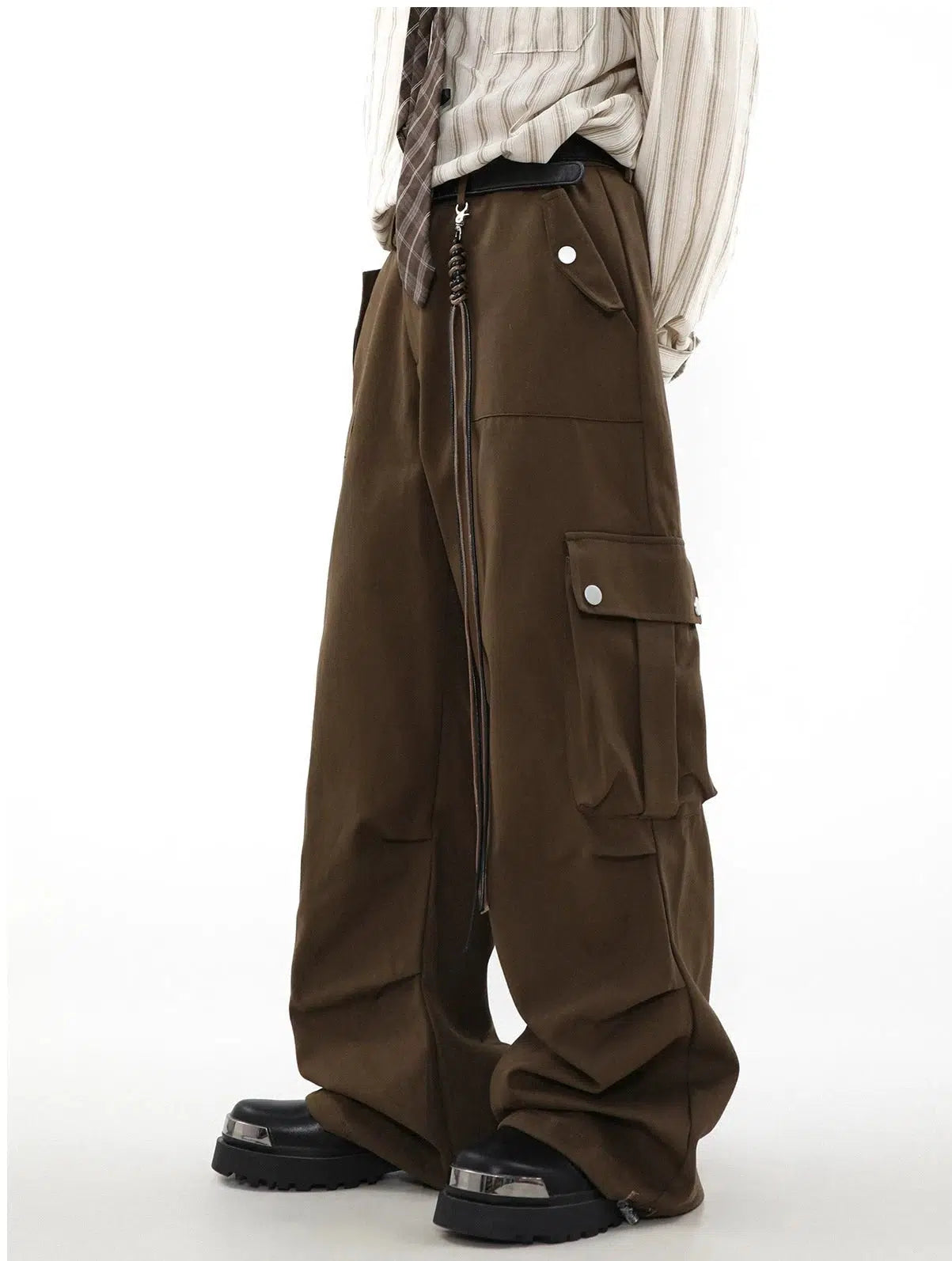 Rope Wide Leg Cargo Pants