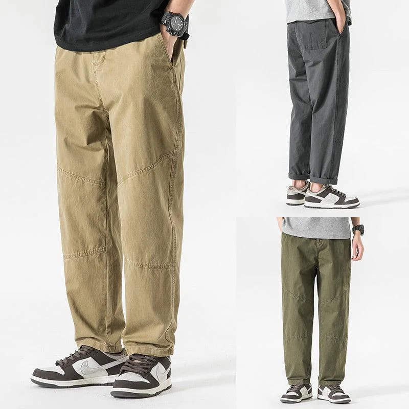 Straight Cotton Cargo Pants