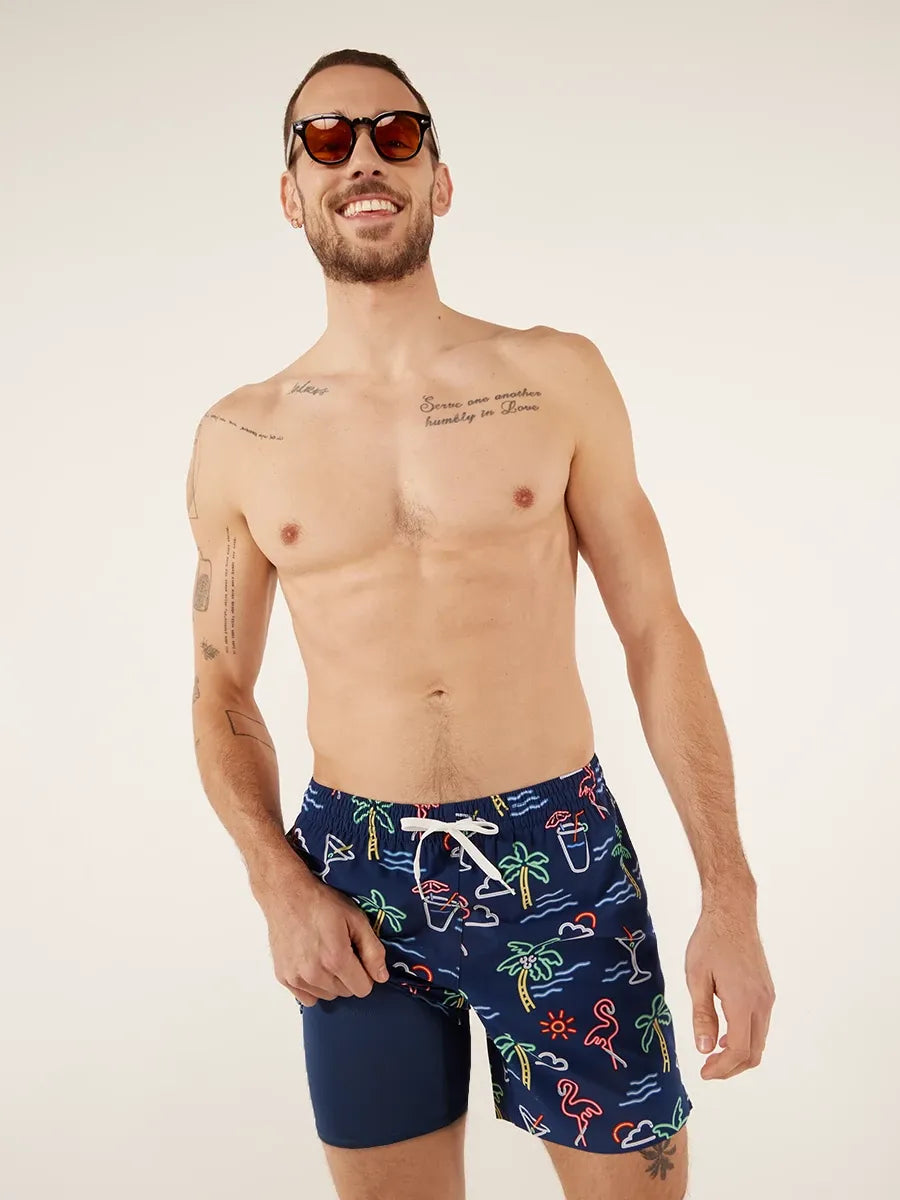 The Neon Lights 7" (Lined Classic Swim Trunk)