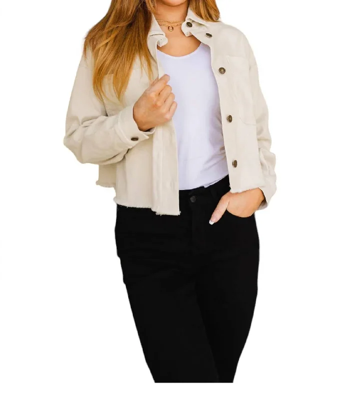 Long Sleeve Jacket In White