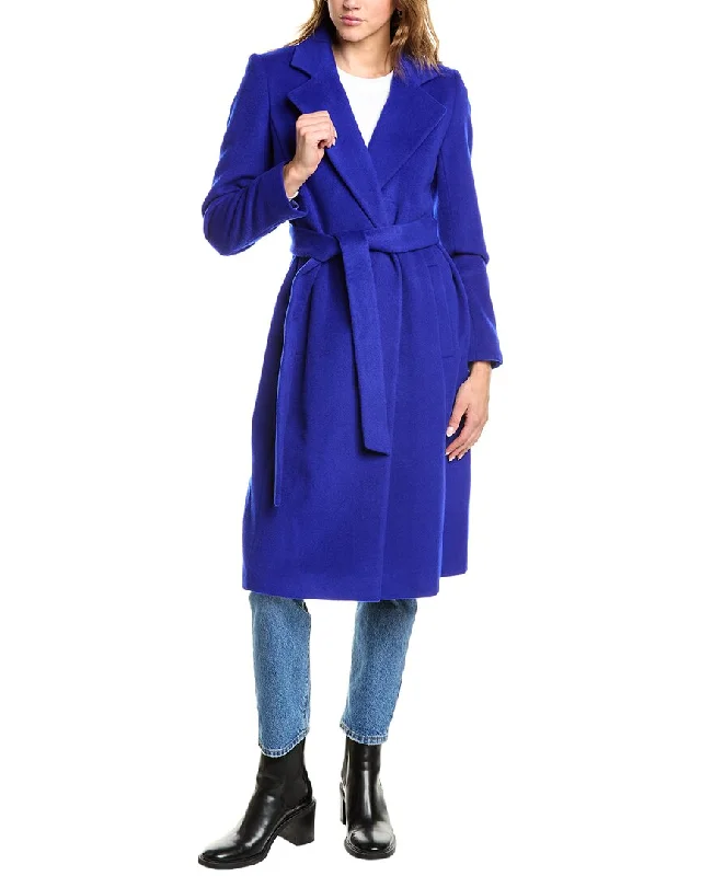 Sam Edelman Belted Wrap Wool-Blend Coat