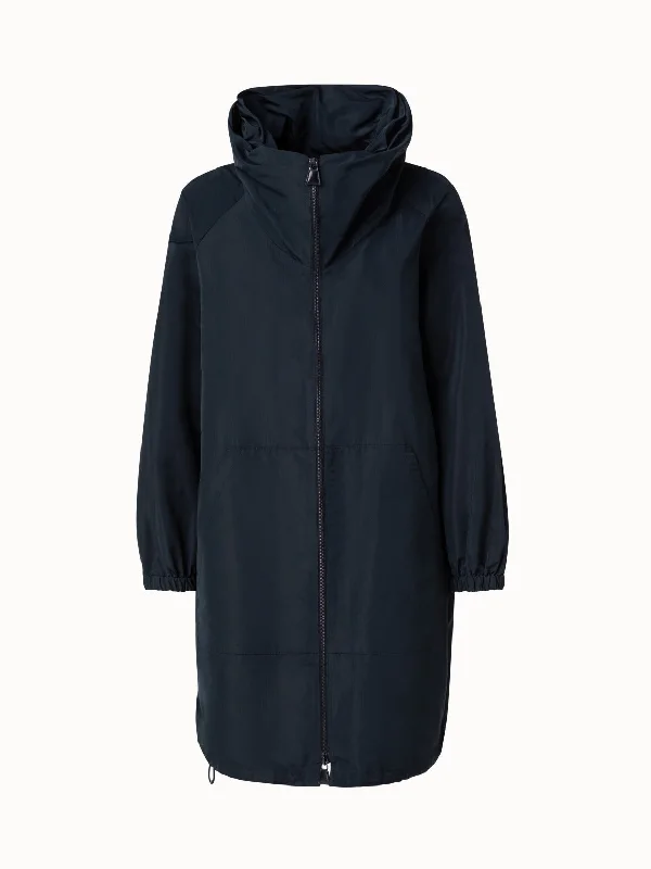 Water-Repellent Silk Taffeta Parka