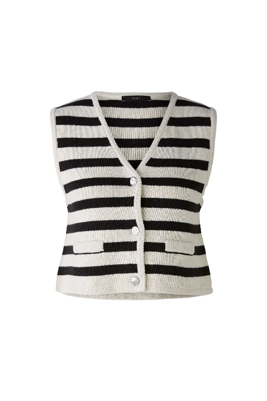 Striped Waistcoat - Black