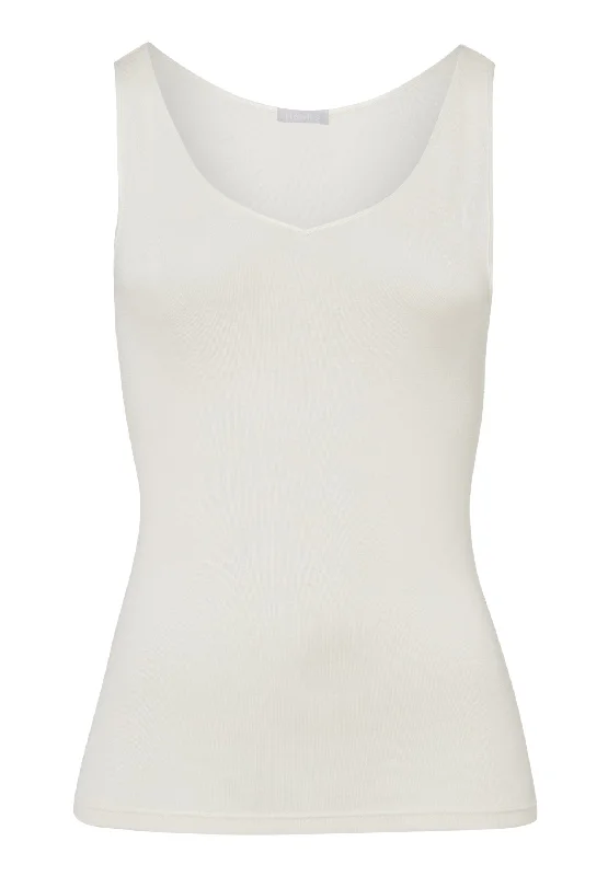 Woolen Silk W Wool And Silk V-Neck  Tank Top | Cygne 71416-795