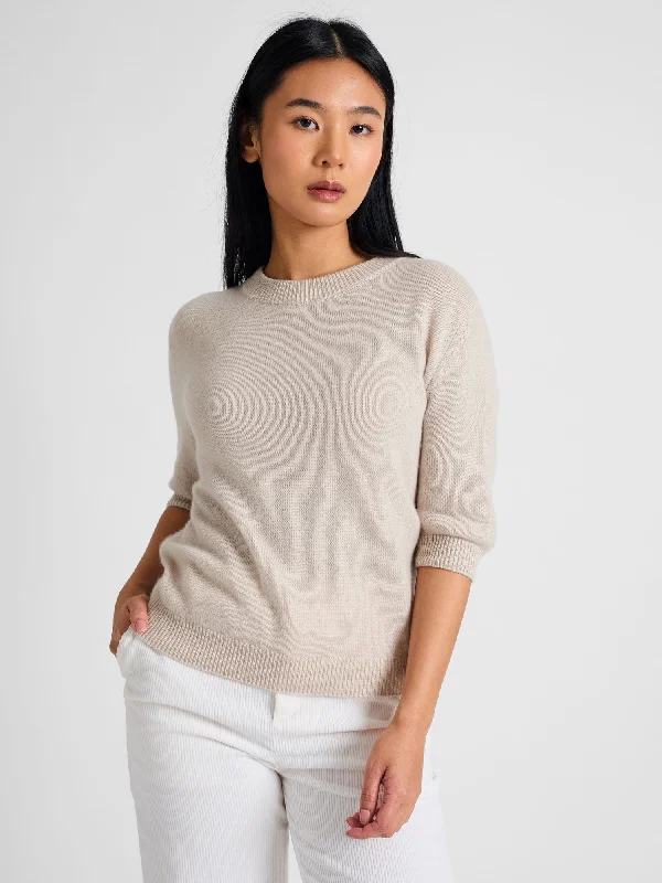 Cashmere sweater  "Aase" - cream