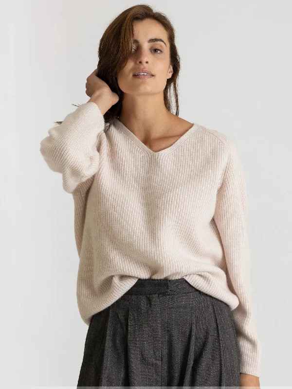 Cashmere sweater "Maya" - pearl