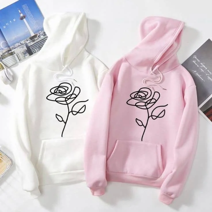 Flowers Hoodies Oversized