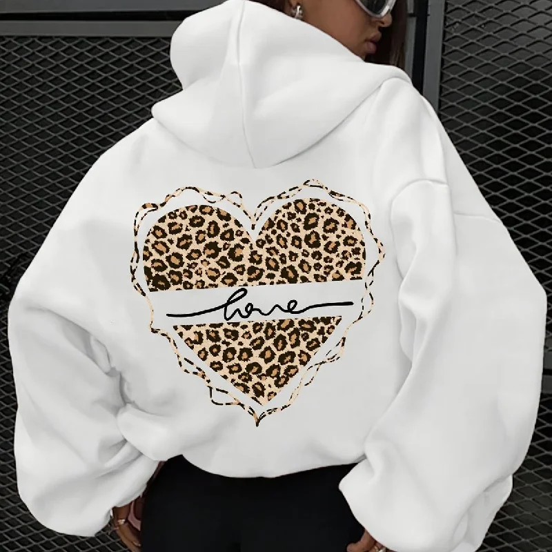 Heart love hoodie oversized