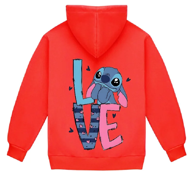 Love stitch hoodie oversized