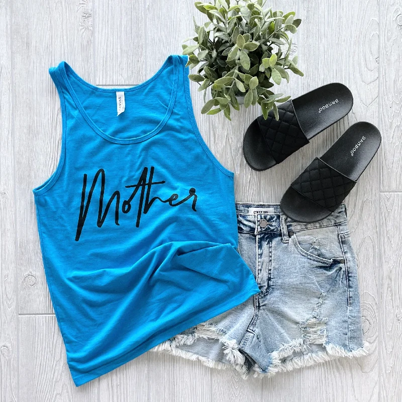 Mother • Neon Blue Unisex Tank