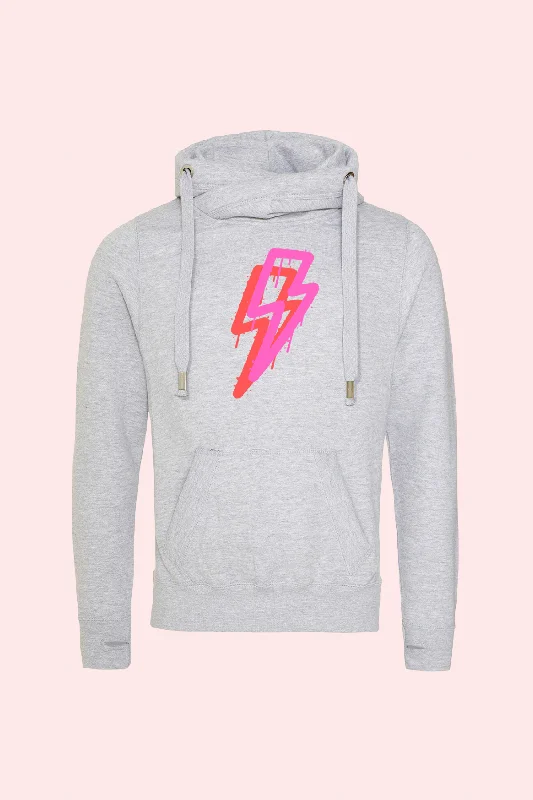 Outlet - Graffiti Bolt Cowl Neck Hoodie