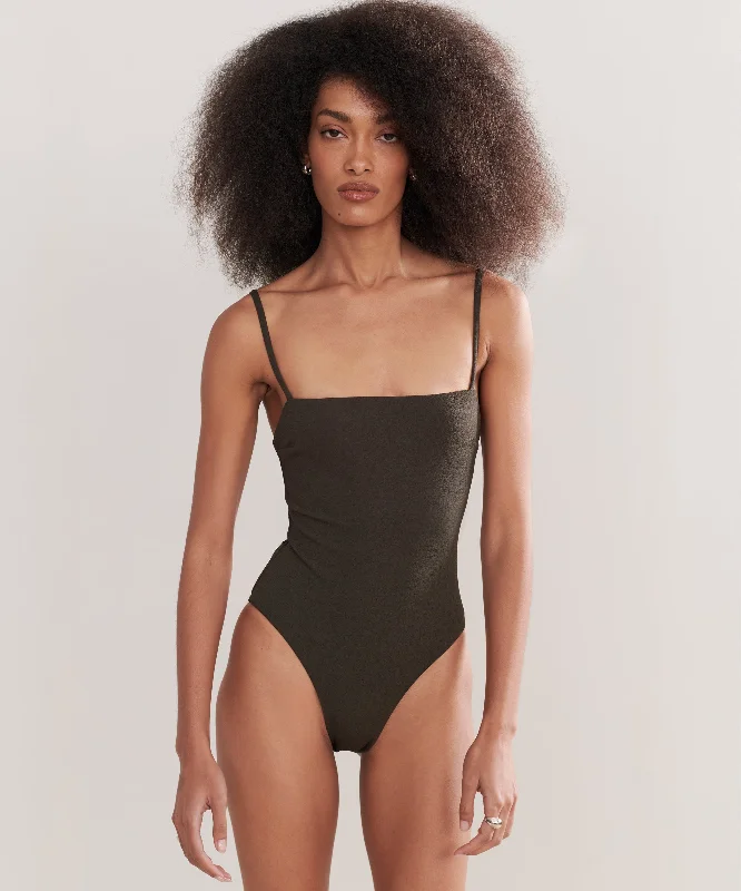 Petite Square Maillot Swimsuit