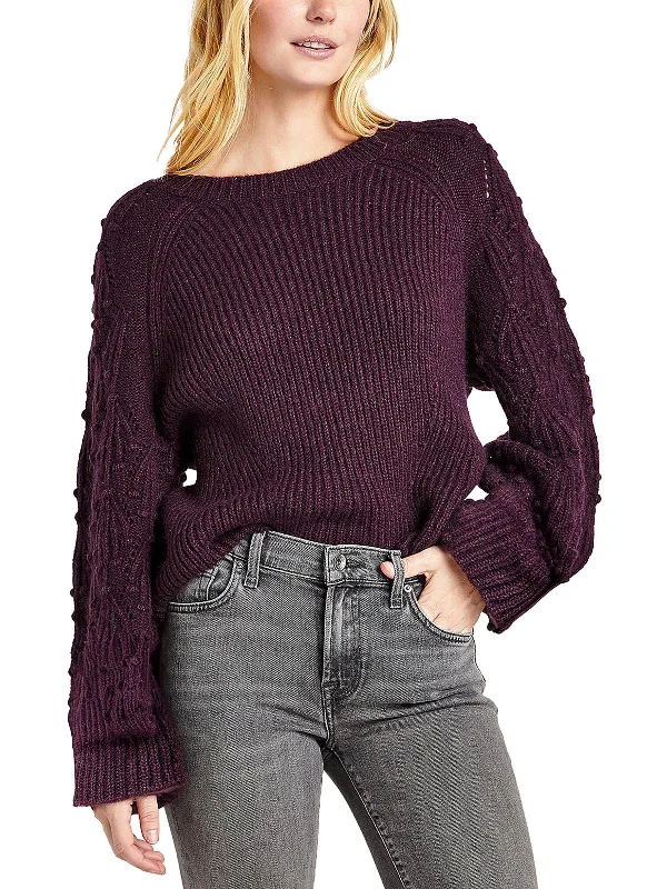 Rayne Womens Mohair Blend Pullover Crewneck Sweater