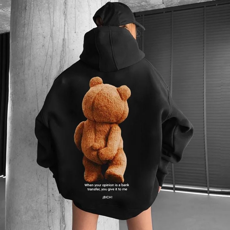 Teddy bear oversized hoodie