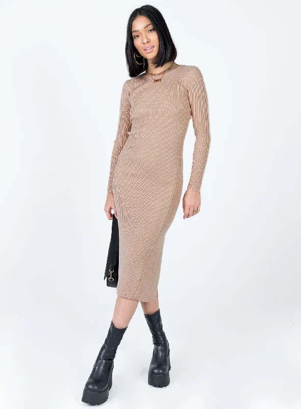 Tiarnie Midi Dress Beige