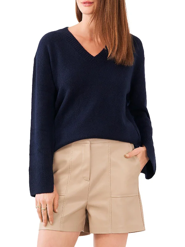 Womens V Neck Fall Pullover Sweater